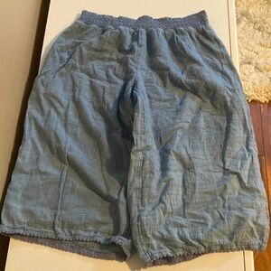 EUC Polo Ralph Lauren Blue Linen Capri Pants